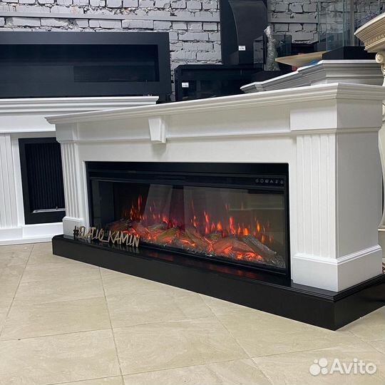 Линейный электрокамин 50’’ в сборе Line 2000