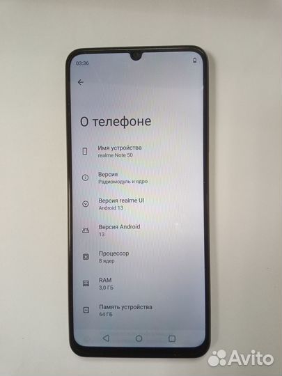 realme Note 50, 3/64 ГБ