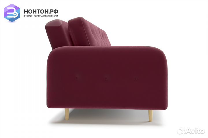 Диван книжка Париж бордовый