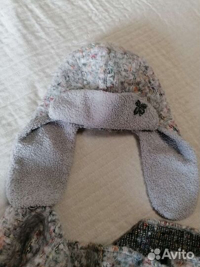 Шапка ушанка женская и косынка на шею