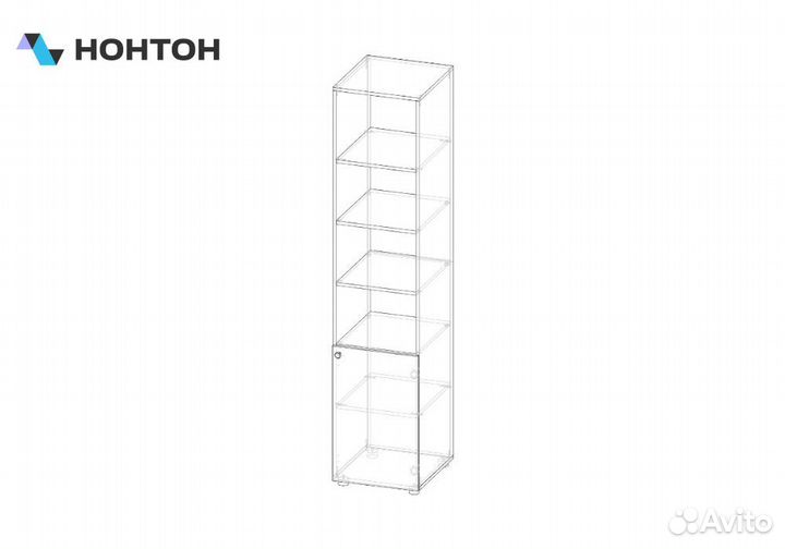 Стеллаж Мийа-3А ясень шимо светлый