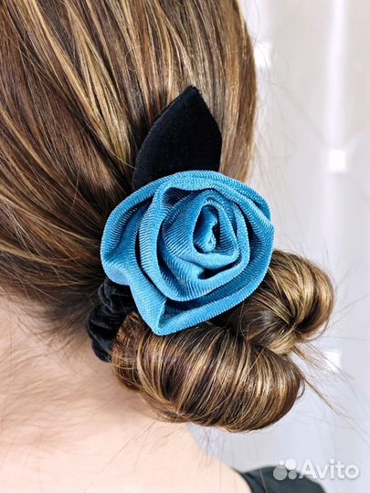 Резинки для волос оптом, резинка роза опт