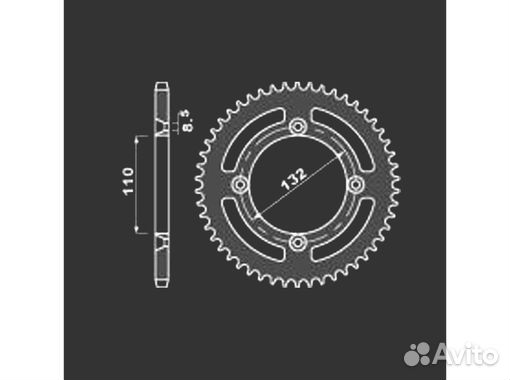 Звезда задняя PBR 4486 51 C45