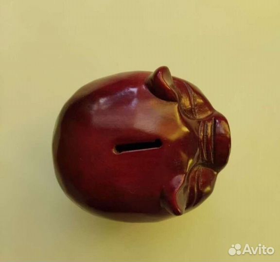 Копилка деревянная свинья новая