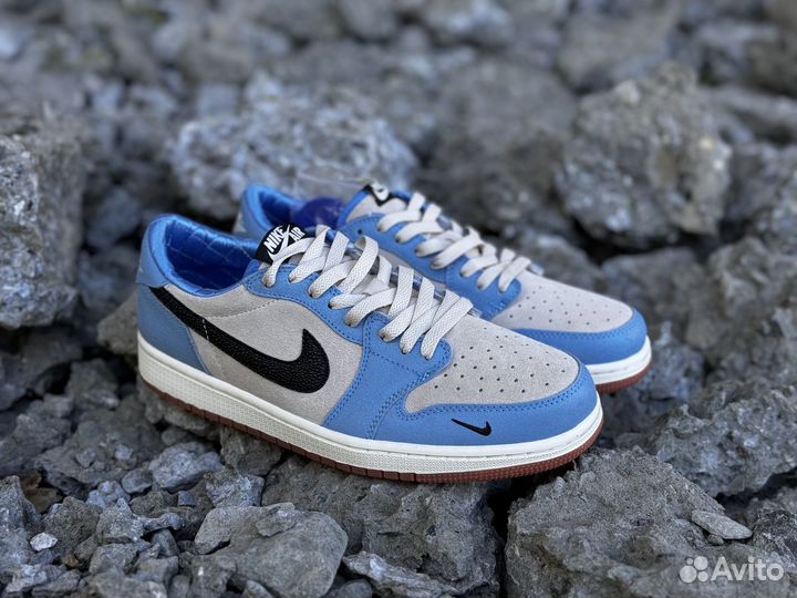 Кроссовки Nike Air Jordan 1 x unc blue low