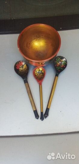 Деревянные ложечки +чашечка