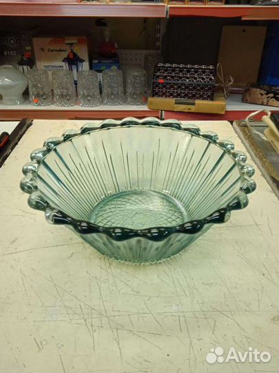 Салатник купоросное стекло СССР
