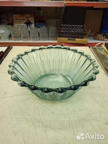 Салатник купоросное стекло СССР