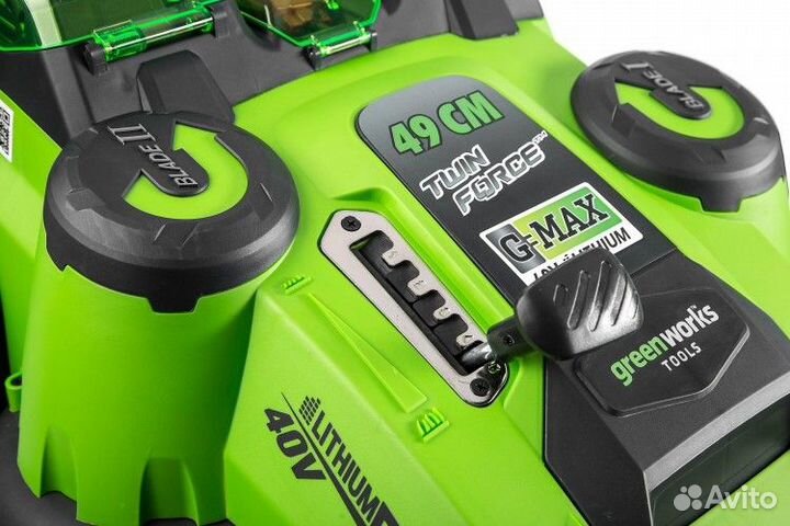 Газонокосилка аккумуляторная greenworks G40LM49DBK