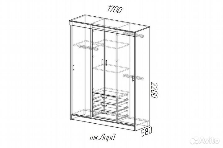 Шкаф купе лорд
