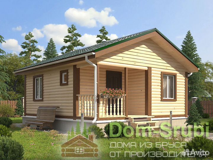 Костерёво. Хорошая надёжная Баня из бруса Б-40 6х7