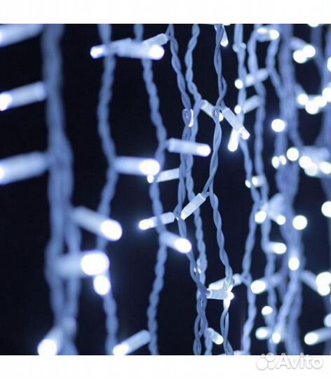 Гирлянда уличная бахрома, 6 на 0,6. Теплый+Хол