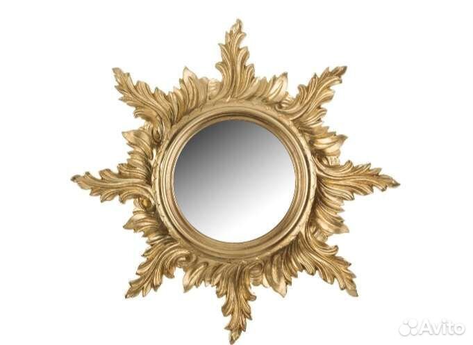 Шикарное золотое зеркало-солнце Италия