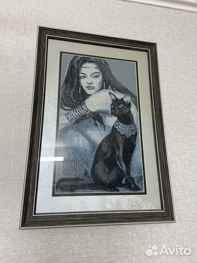 Картина вышитая крестом ручная работа