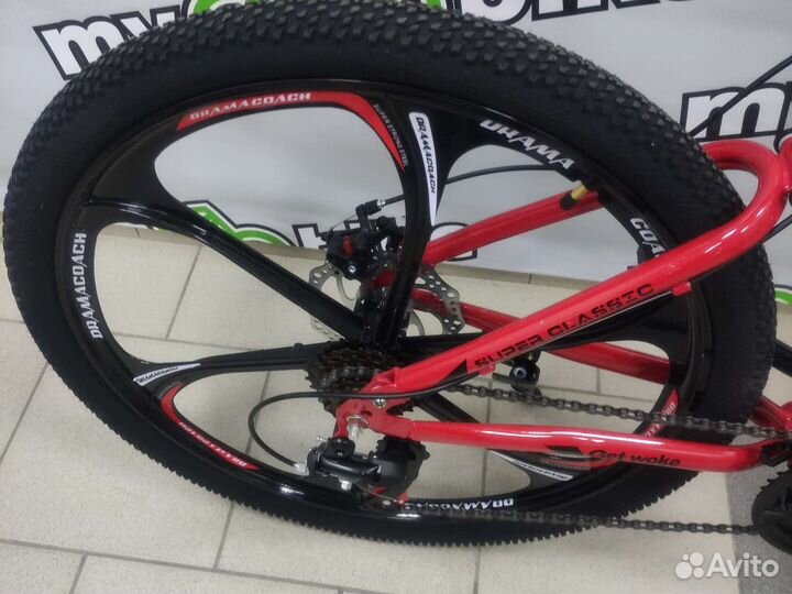 Велосипед на дисках красный 26 новый