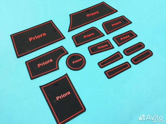 Коврики на панель Приора красные Новые