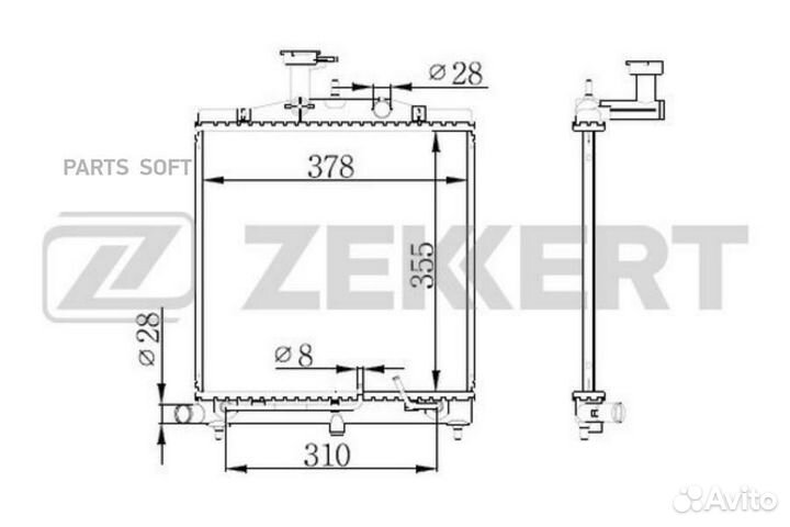 Радиатор охлаждения Киа Пиканто 08