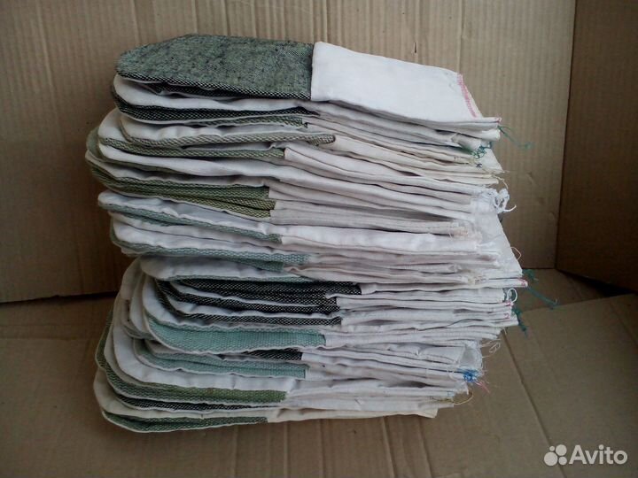 Рукавицы х/б с брезентовым наладонником, перчатки