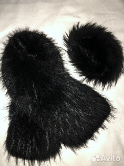 Меховой воротник из енота