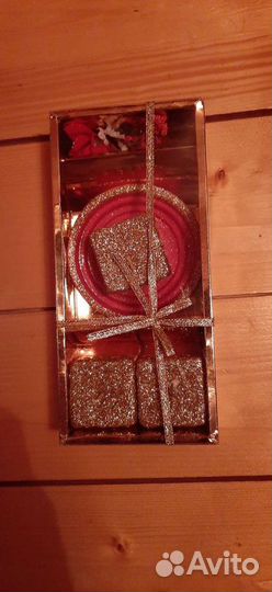 Подарочный набор подсвечник и 3 свечи