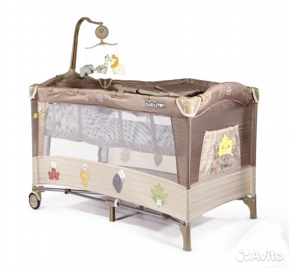 Манеж-кровать Babyton коричневый