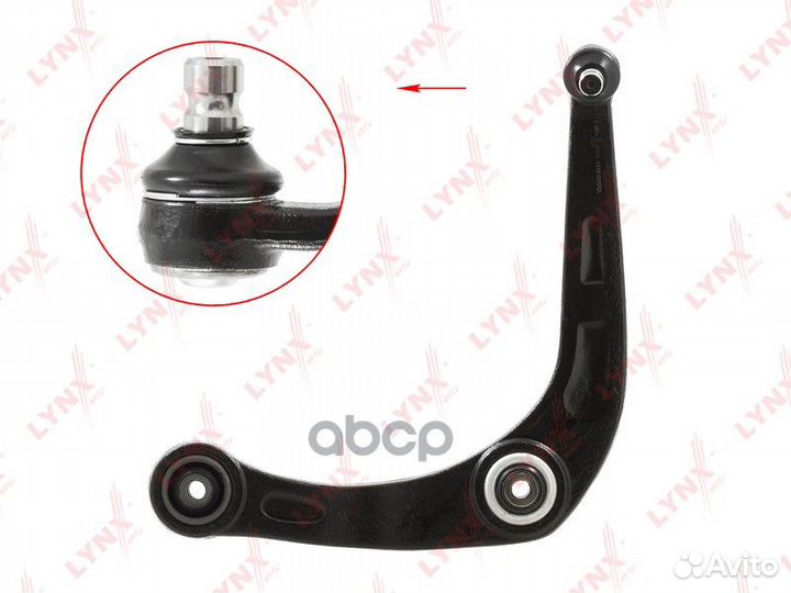 Рычаг подвески перед лев peugeot 206 98- / 16V