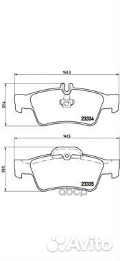 Колодки тормозные (Зад.) P50052 Brembo