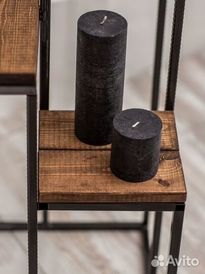 Подставка для цветов напольная кованая Черная