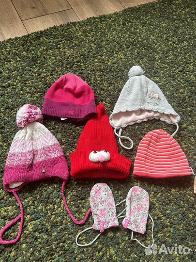 Шапка на девочку от 1 года до 3 лет