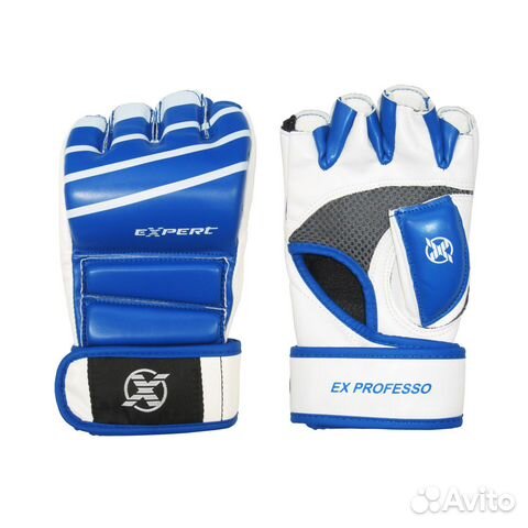 Перчатки для MMA fight expert с защитой пальца син