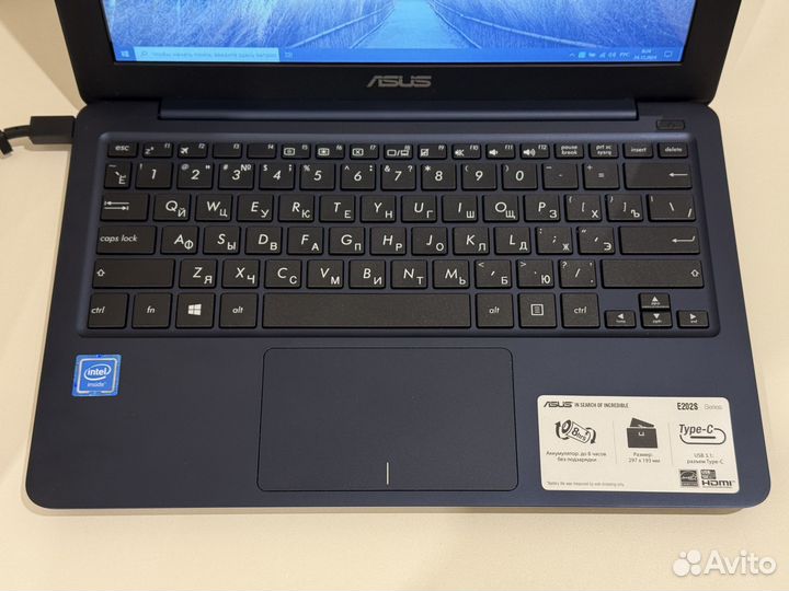 Нетбук Asus e202s синий