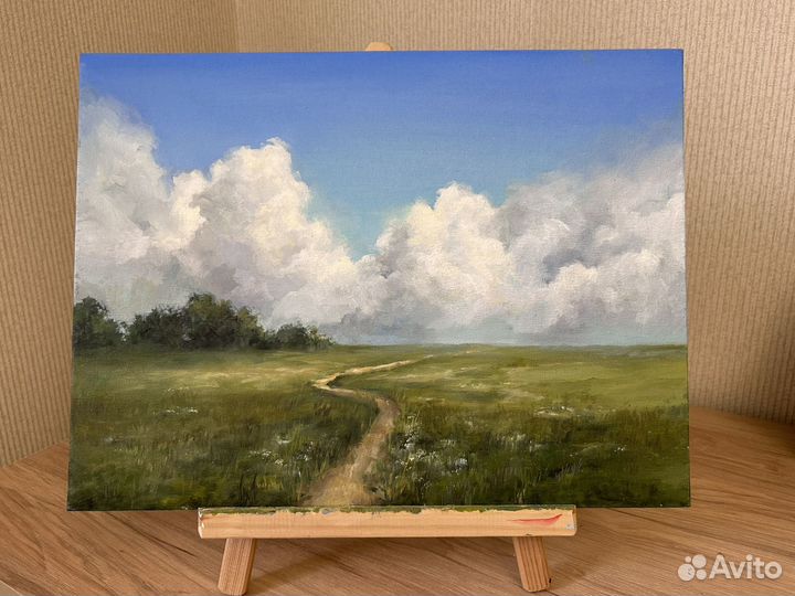 Картина маслом пейзаж 30х40 