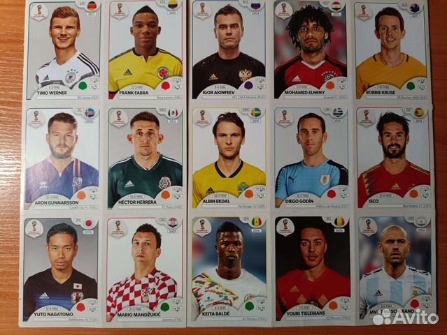 Fifa 2018 наклейки игроки