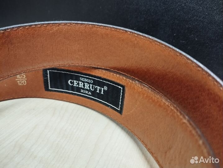 Мужской кожаный ремень Cerruti 105 см
