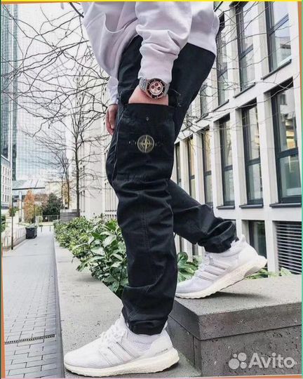 Широкие карго брюки Stone Island (Номер артикула: 60396)