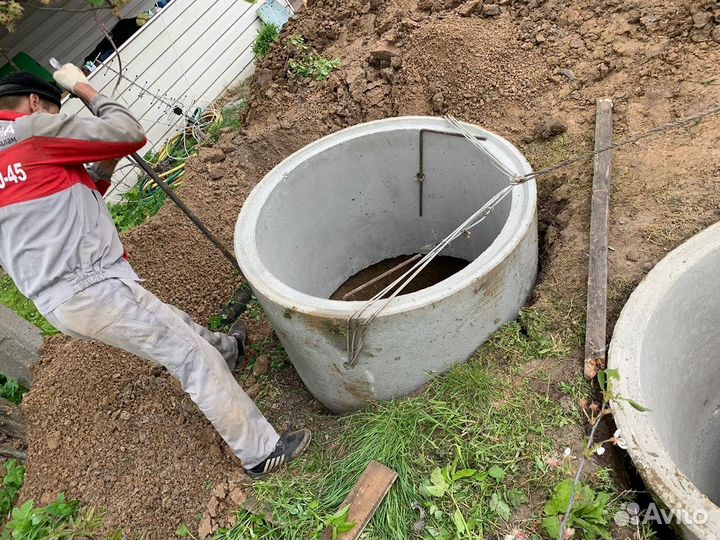 Септик из бетонных колец под ключ с установкой