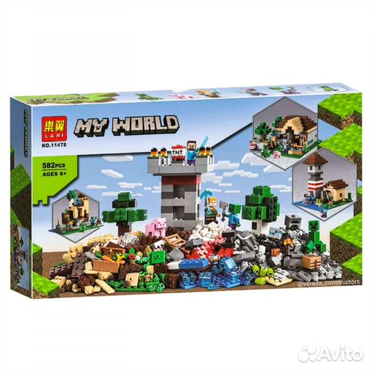 Lego Конструктор 11478 (аналог Minecraft 21161)