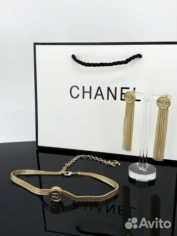 Чокер, серьги