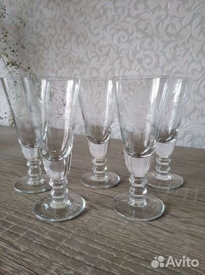 Рюмки хрустальные винтажные