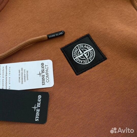 Толстовка stone island коричневая