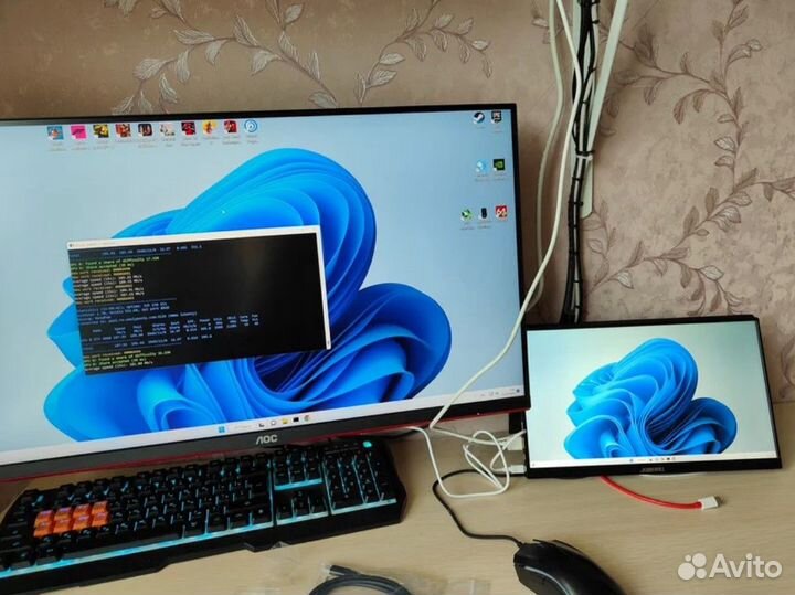 Портативный 14-дюймовый монитор Full HD