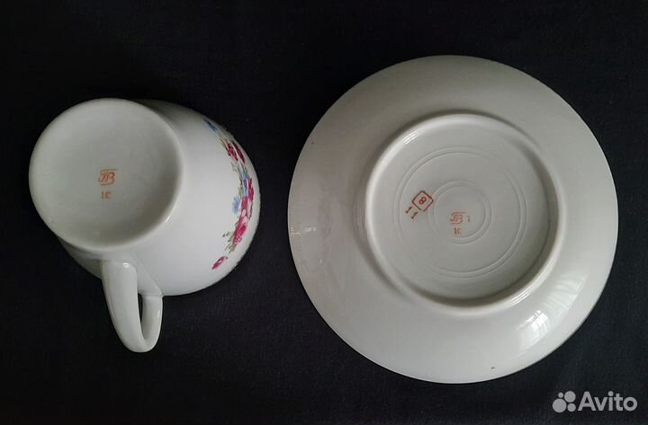 Чайная пара фарфор СССР