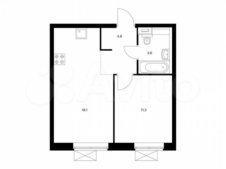 1-к. квартира, 37,8 м², 7/24 эт.