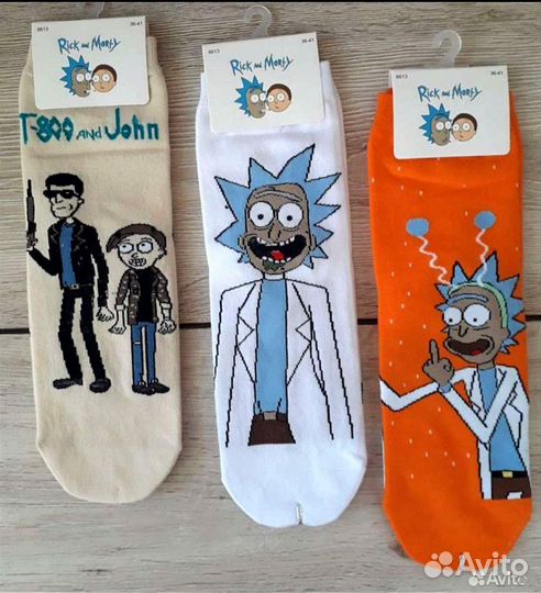 Носки с прикольные р 36-41 Rick and Morty