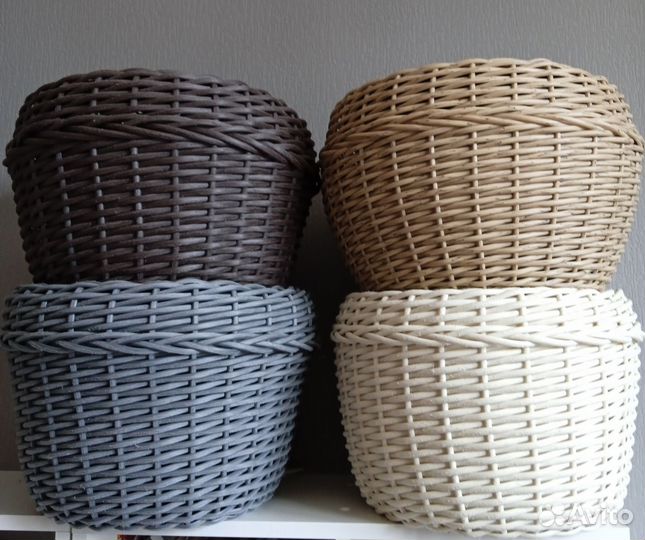 Кашпо из ротанга