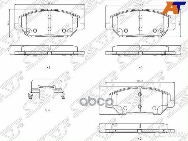 Колодки тормозные перед hyundai I30 16/KIA CEE