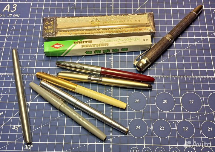 Перьевые авторучки набором