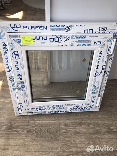 Окно пвх со створкой, готовое, 630х630 мм