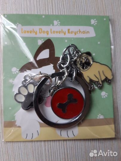 Брелок с изображением мопса