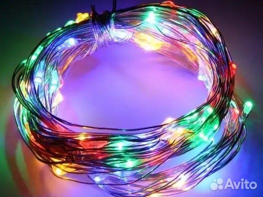 USB нити светодиодные / Гирлянда-нить Роса